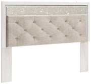 Altyra White King Panel Headboard Bed with Mirrored Dresser from Ashley - Luna Furniture