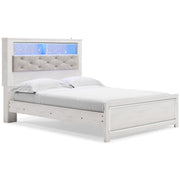 Altyra White LED Bookcase Upholstered Panel Bedroom Set from Ashley - Luna Furniture