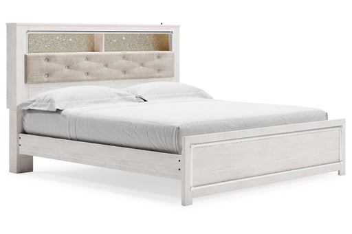 Altyra White King Platform Bookcase Bed from Ashley - Luna Furniture