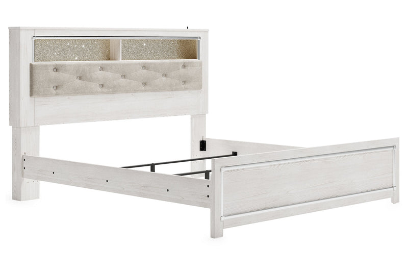 Altyra White King Panel Bookcase Bed from Ashley - Luna Furniture