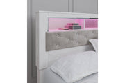 Altyra White King Platform Bookcase Bed from Ashley - Luna Furniture