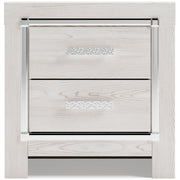 Altyra White LED Bookcase Upholstered Panel Bedroom Set from Ashley - Luna Furniture