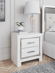 Altyra White LED Upholstered Panel Bedroom Set from Ashley - Luna Furniture