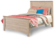 Willowton Whitewash Full Panel Bed and Nightstand from Ashley - Luna Furniture