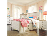 Willowton Whitewash Full Panel Bed with 2 Storage Drawers from Ashley - Luna Furniture