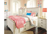 Willowton Whitewash Full Panel Bed with 2 Storage Drawers from Ashley - Luna Furniture