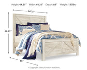 Bellaby Queen Crossbuck Panel Bed, Dresser and Mirror from Ashley - Luna Furniture
