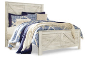 Bellaby Whitewash Queen Crossbuck Panel Bed from Ashley - Luna Furniture