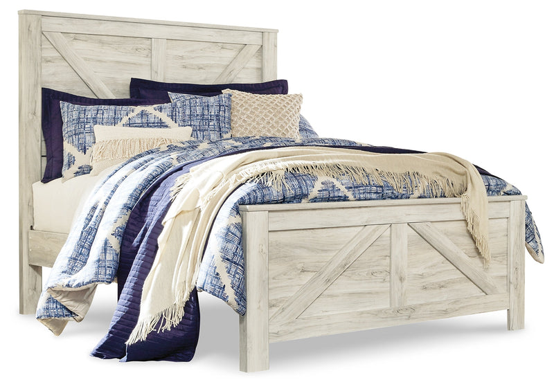 Bellaby Queen Crossbuck Panel Bed, Dresser and Mirror from Ashley - Luna Furniture