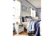 Bellaby Whitewash Queen Crossbuck Panel Bed from Ashley - Luna Furniture
