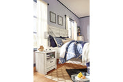 Bellaby Whitewash King Crossbuck Panel Bed from Ashley - Luna Furniture
