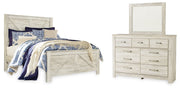 Bellaby Queen Crossbuck Panel Bed, Dresser and Mirror from Ashley - Luna Furniture