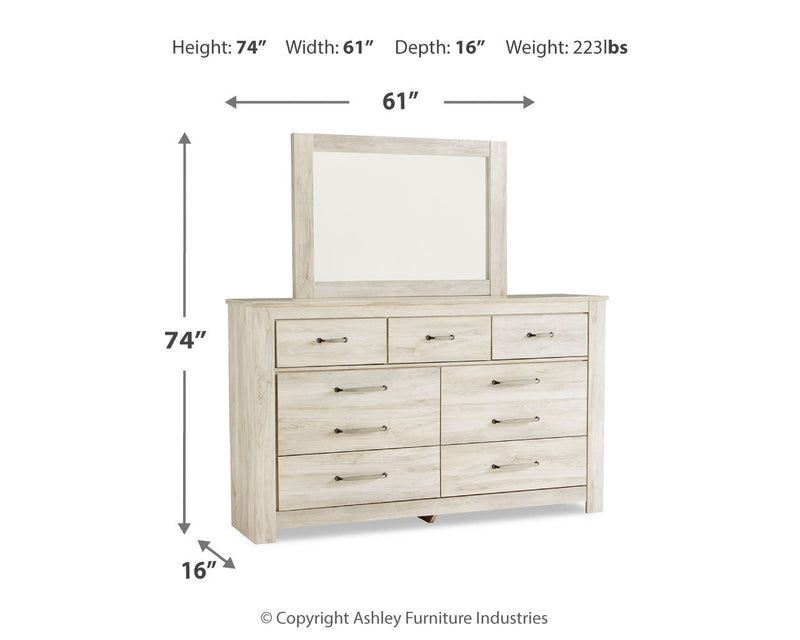 Bellaby Queen Panel Bed, Dresser and Mirror from Ashley - Luna Furniture