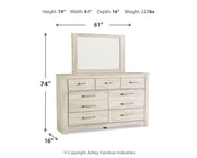 Bellaby Queen Panel Bed, Dresser and Mirror from Ashley - Luna Furniture