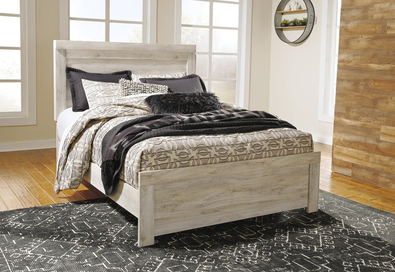 Bellaby Whitewash Queen Panel Bed, Dresser, Mirror, and Nightstand from Ashley - Luna Furniture