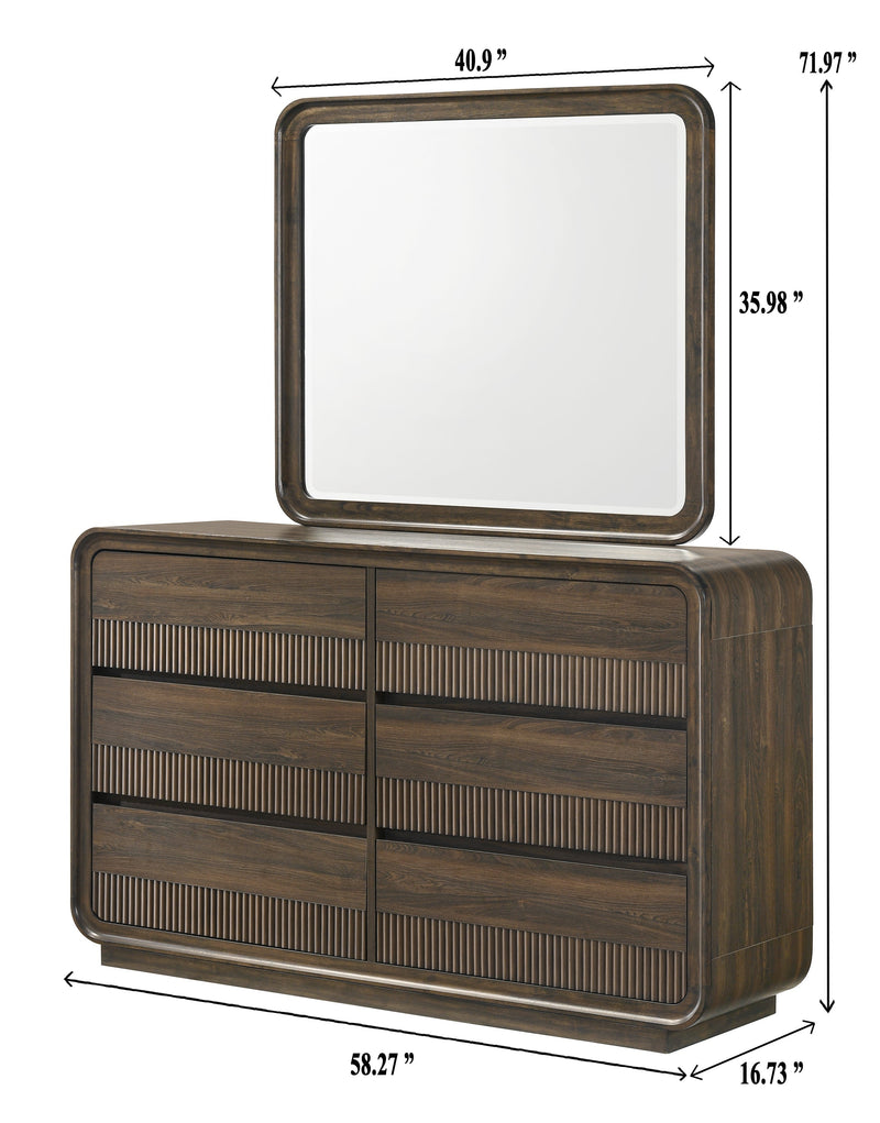 Kinkaid Warm Wood Dresser from Crown Mark - Luna Furniture
