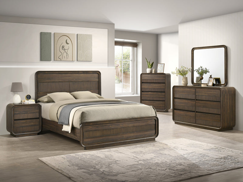 Kinkaid Warm Wood Queen Bed from Crown Mark - Luna Furniture