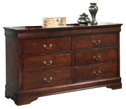 Alisdair Brown Queen Sleigh Bed, Dresser, Chest and Nightstand from Ashley - Luna Furniture