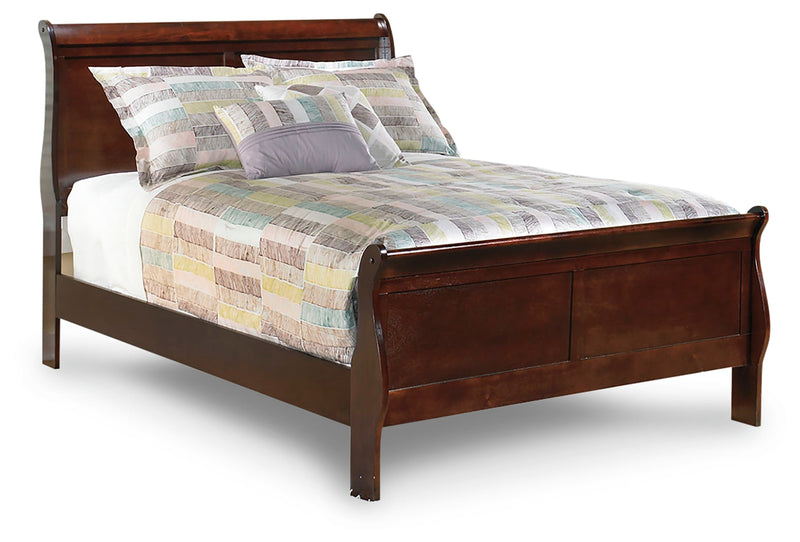 Alisdair Reddish Brown Full Sleigh Bed and Nightstand from Ashley - Luna Furniture