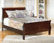 Alisdair Reddish Brown Full Sleigh Bed and Nightstand from Ashley - Luna Furniture