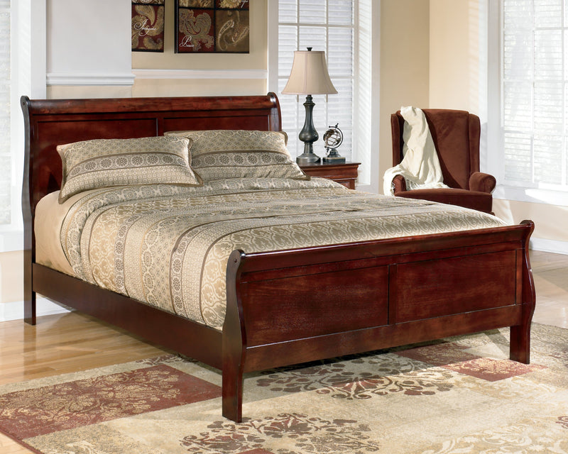 Alisdair Brown Queen Sleigh Bed, Dresser, Chest and Nightstand from Ashley - Luna Furniture