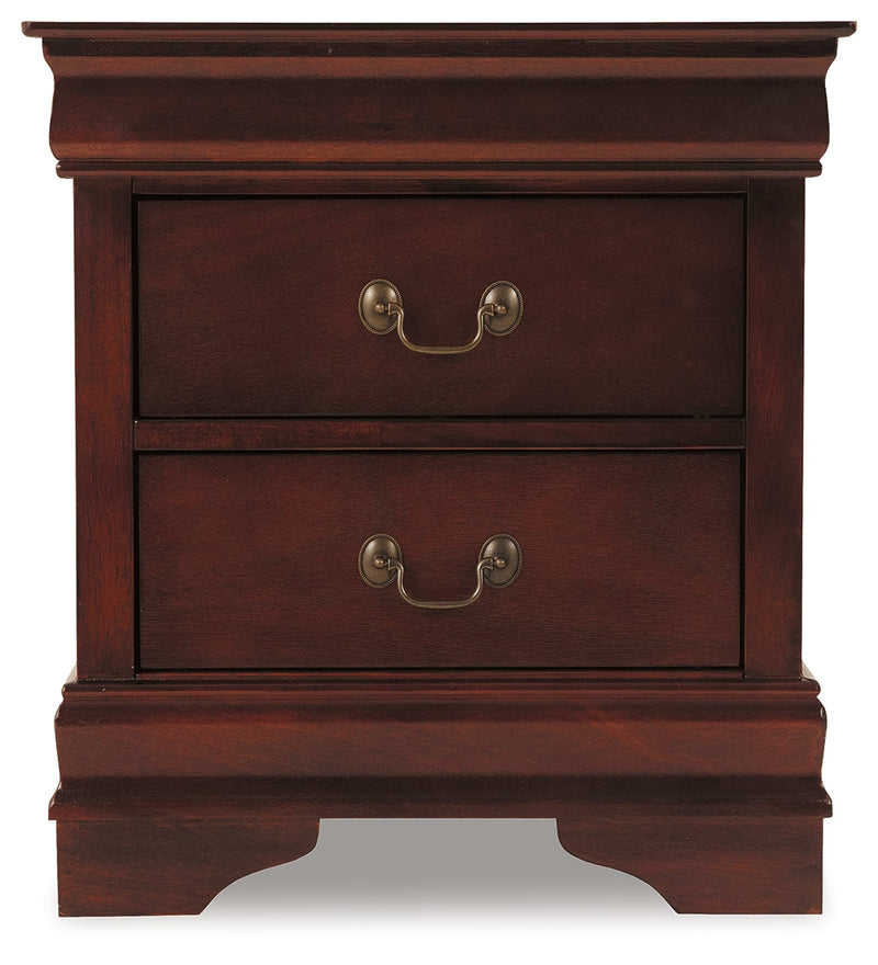 Alisdair Reddish Brown Full Sleigh Bed and Nightstand from Ashley - Luna Furniture