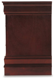 Alisdair Reddish Brown Full Sleigh Bed and Nightstand from Ashley - Luna Furniture