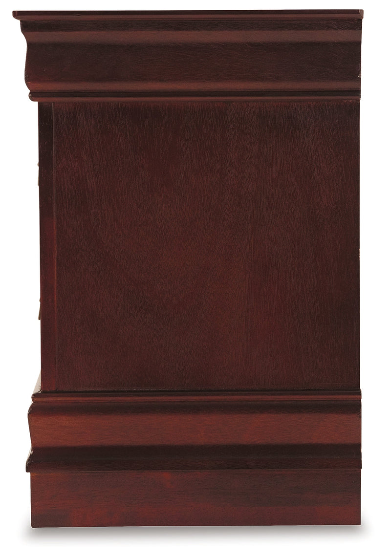 Alisdair Reddish Brown Full Sleigh Bed and Nightstand from Ashley - Luna Furniture