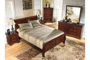 Alisdair Reddish Brown California King Sleigh Bed -  Ashley - Luna Furniture