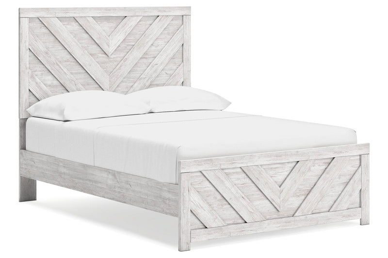 Cayboni Whitewash Full Panel Bed -  Ashley - Luna Furniture