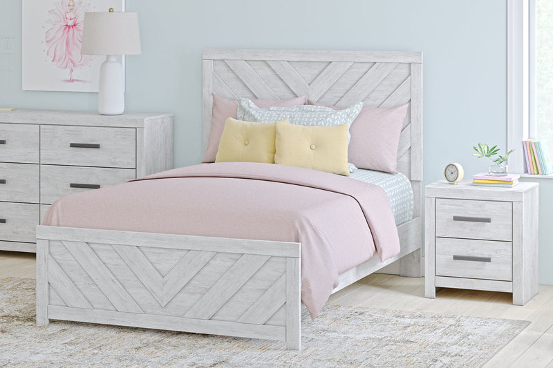 Cayboni Whitewash Full Panel Bed -  Ashley - Luna Furniture