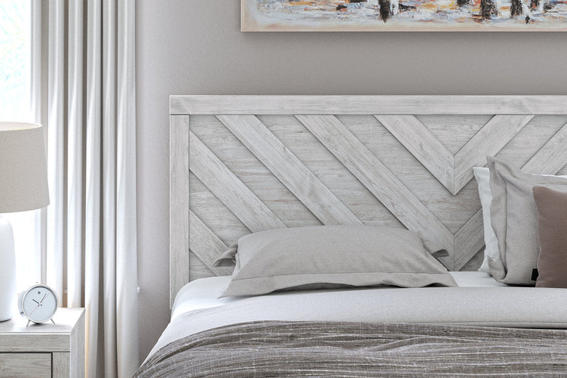Cayboni Whitewash King Panel Bed -  Ashley - Luna Furniture