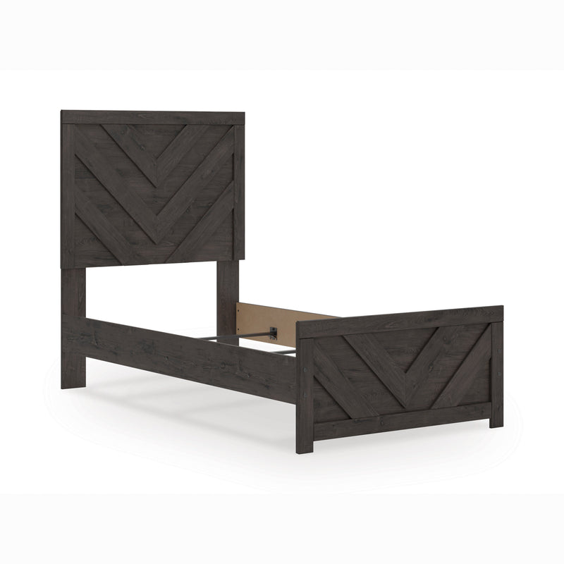 Prendonea Charcoal Twin Panel Bed from Ashley - Luna Furniture