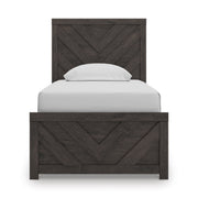Prendonea Charcoal Twin Panel Bed from Ashley - Luna Furniture