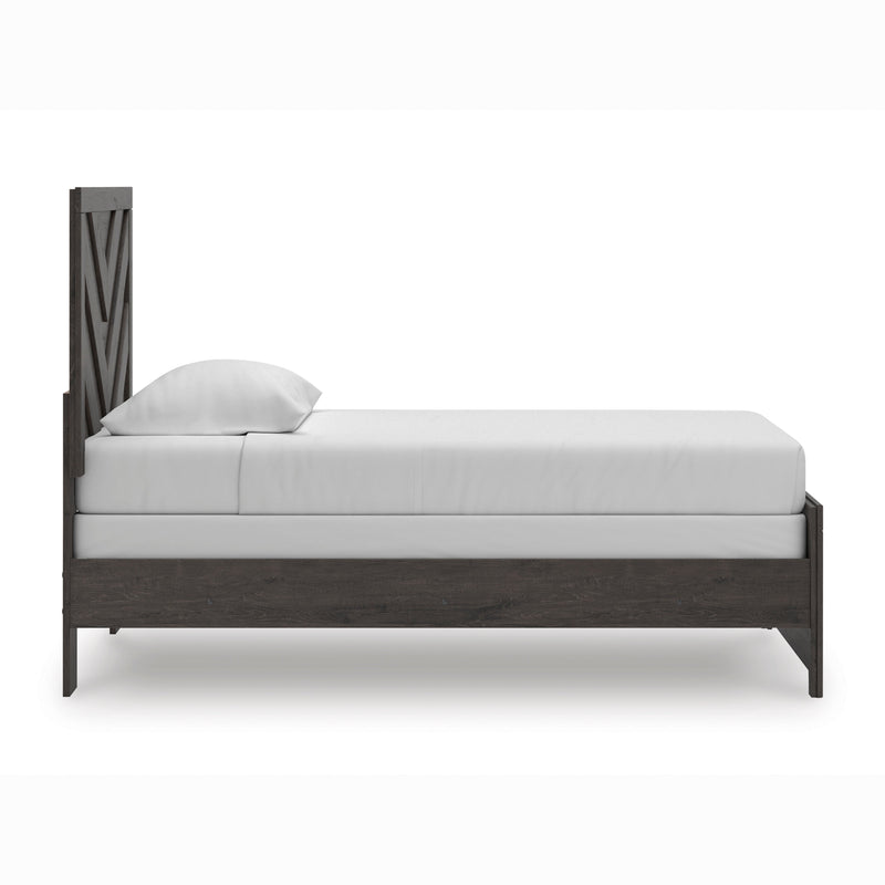 Prendonea Charcoal Twin Panel Bed from Ashley - Luna Furniture