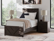 Prendonea Charcoal Twin Panel Bed from Ashley - Luna Furniture