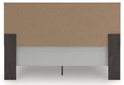 Prendonea Dark Charcoal King Panel Bed, Dresser, Mirror and Nightstand from Ashley - Luna Furniture