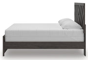 Prendonea Dark Charcoal King Panel Bed, Dresser, Mirror and Nightstand from Ashley - Luna Furniture