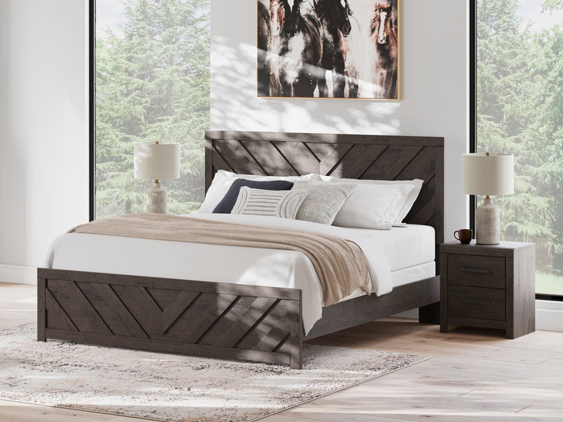 Prendonea Charcoal Panel Bedroom Set from Ashley - Luna Furniture
