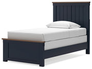 Landocken Brown/Blue Twin Panel Bed, Chest and Nightstand from Ashley - Luna Furniture