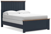 Landocken Full Panel Bed, Dresser and Mirror in Brown/Blue from Ashley - Luna Furniture