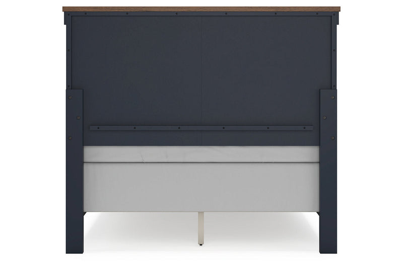 Landocken Brown/Blue Full Panel Bed -  Ashley - Luna Furniture