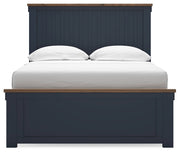 Landocken Full Panel Bed, Dresser and Mirror in Brown/Blue from Ashley - Luna Furniture