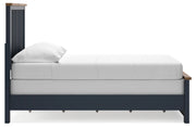Landocken Full Panel Bed, Dresser and Mirror in Brown/Blue from Ashley - Luna Furniture