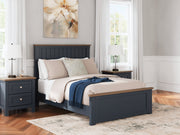 Landocken Full Panel Bed, Dresser and Mirror in Brown/Blue from Ashley - Luna Furniture