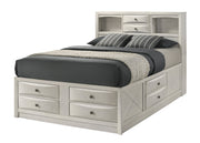 Emily White Queen Storage Platform Bed from Crown Mark - Luna Furniture