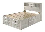 Emily White Queen Storage Platform Bed from Crown Mark - Luna Furniture