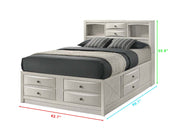 Emily White Storage Platform Bedroom Set from Crown Mark - Luna Furniture