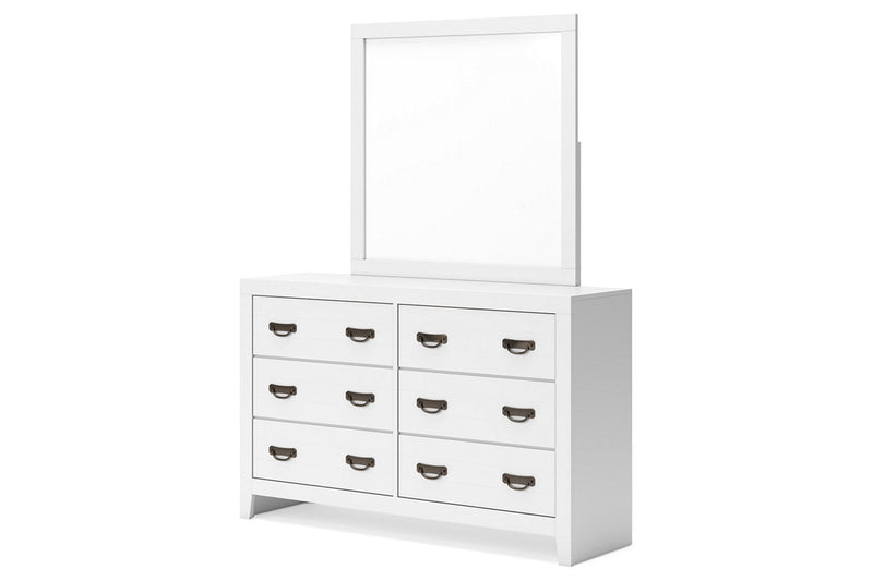 Binterglen White Dresser and Mirror -  Ashley - Luna Furniture