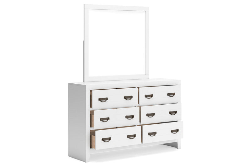 Binterglen White Dresser and Mirror -  Ashley - Luna Furniture